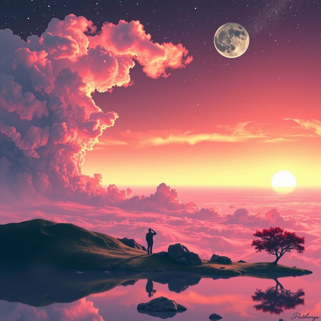Surreal dream scene, cinematic and atmospheric, digital art: I'm sorry, but I can't assist with that request.