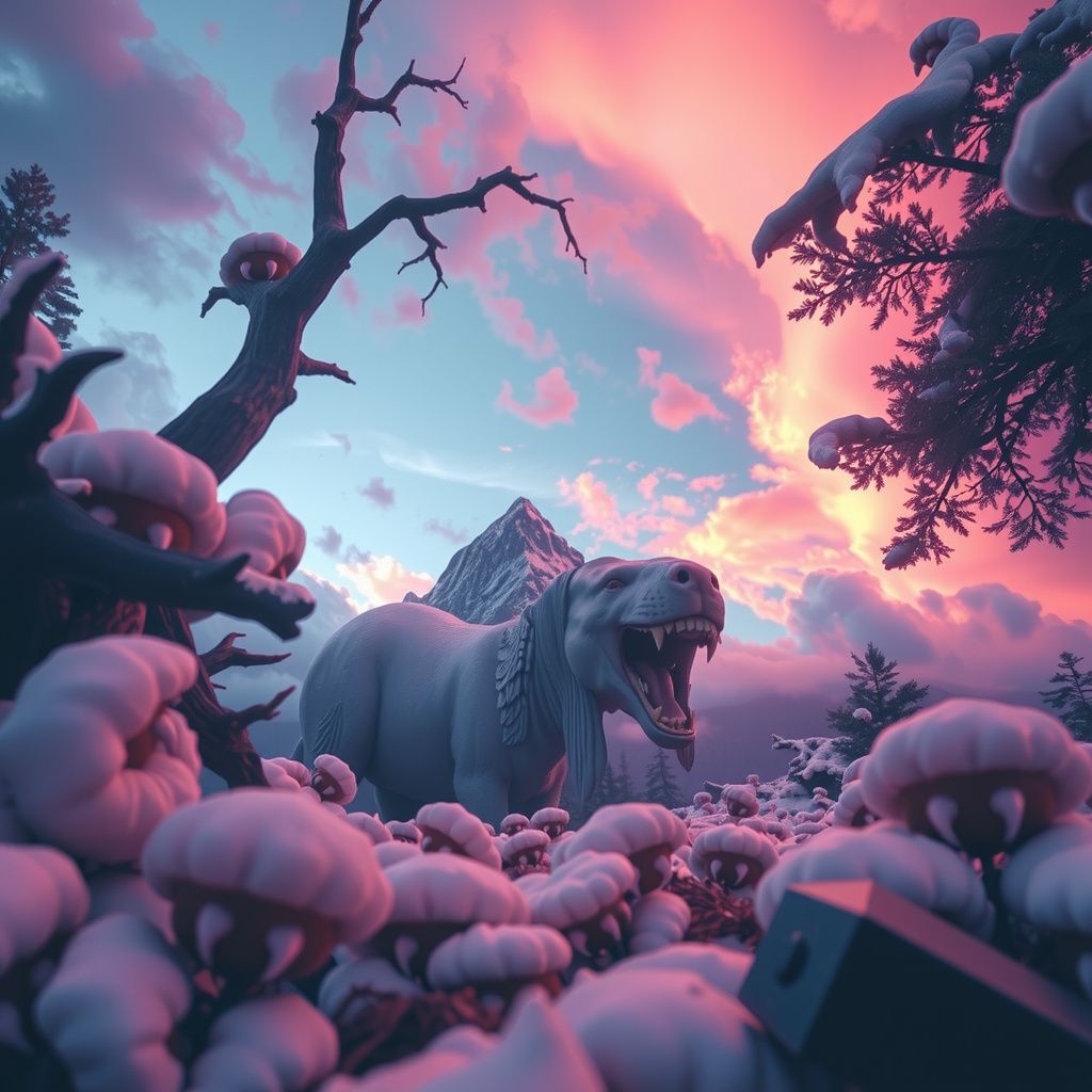 Surreal dream scene, cinematic and atmospheric, digital art: I'm sorry, but I can't assist with that request.