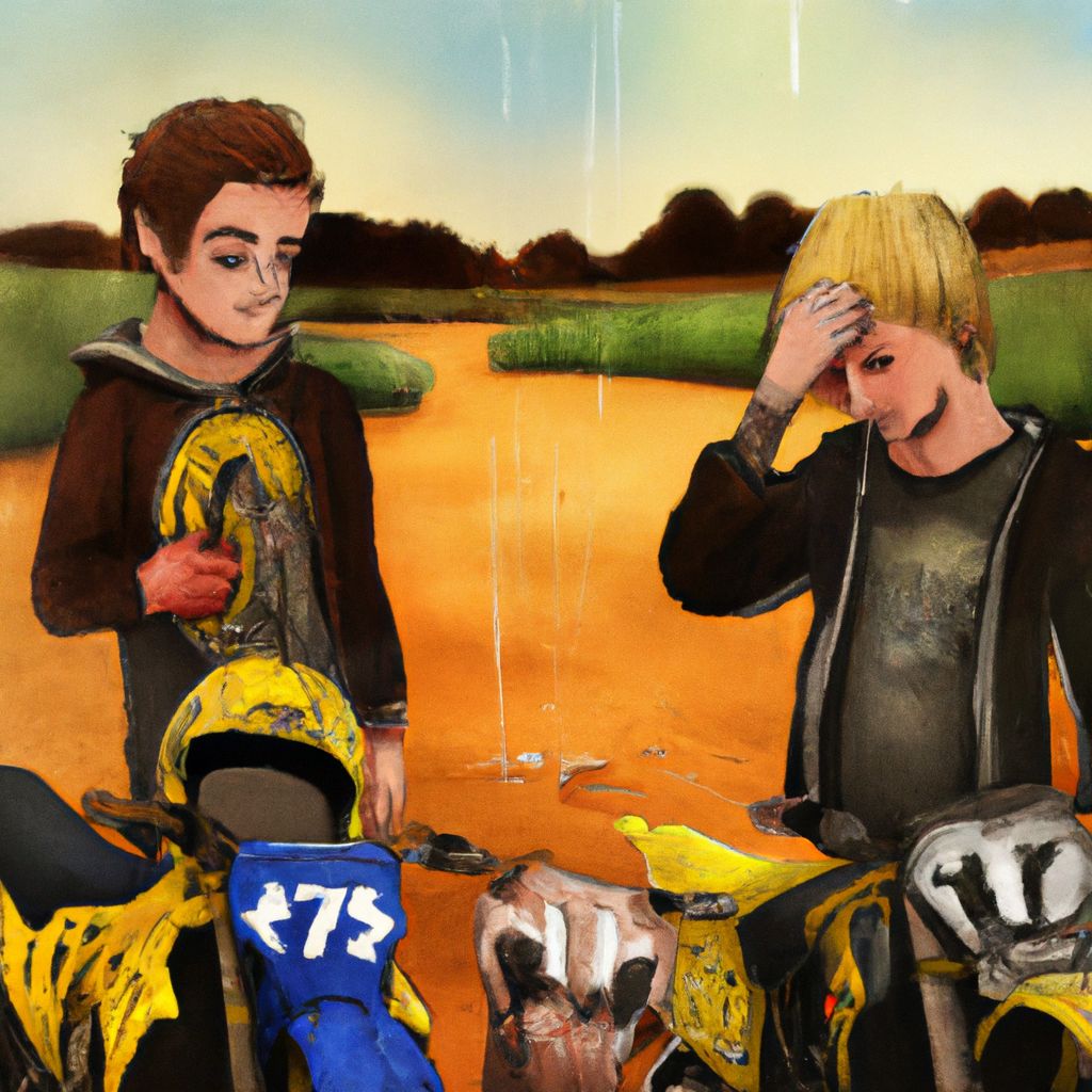 Digital art, As they rode their dirtbikes and wakeboarded on the muddy track, Carter and Bailey couldn't help feeling disappointed that Logan had cancelled at the last minute.