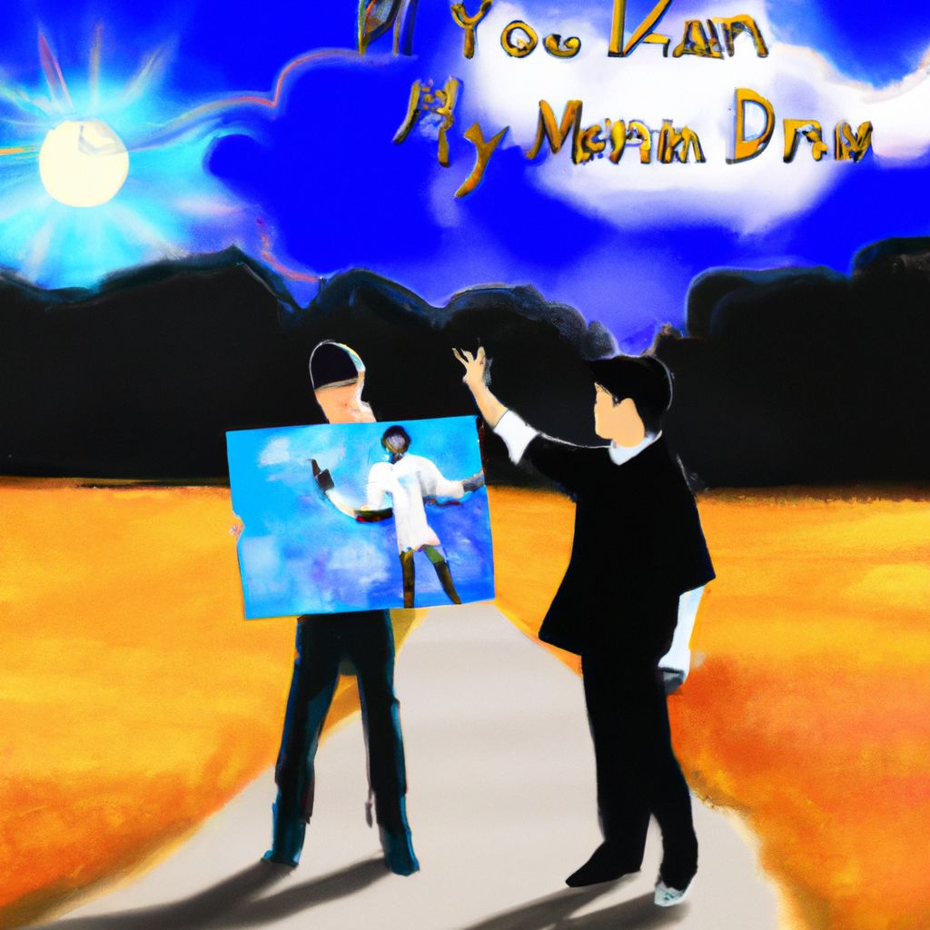 Digital art, "Ken, you're my dream sign!" as they stood outside of the high school, their schedules in hand, realizing that their longtime friend and teacher was a recurring figure in their dreams, signifying an entry into the realm of lucidity.